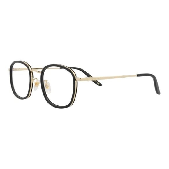 Gucci Mens Square/Rectangle Black Gold Transparent Fashion Designer Eyewear - Picture 1 of 4